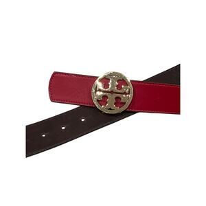 Tory Burch Miller Belt, Red Brown Reversible, KB448